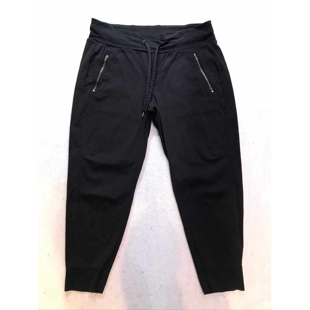 Athleta Trekkie North Jogger Women 12P Black Zipper Pocket Hiking Active